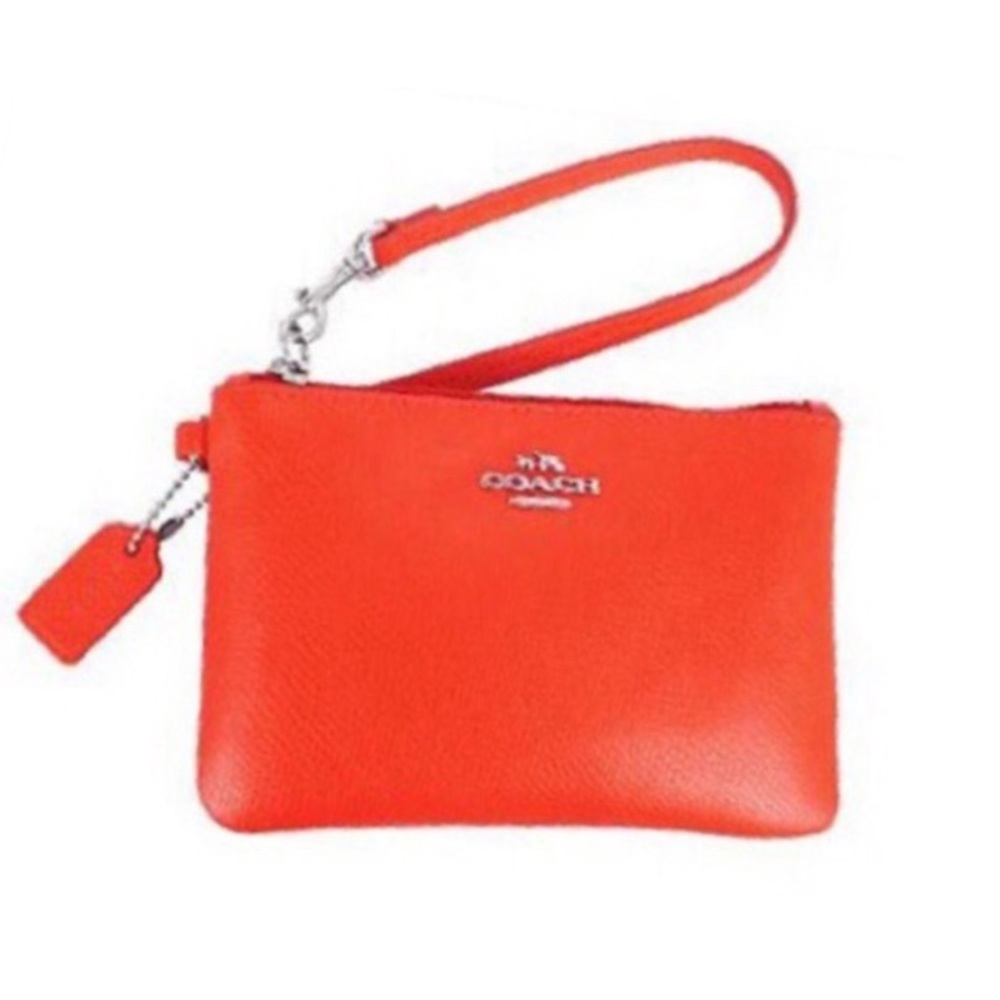 Coach Coral Leather Wristlet